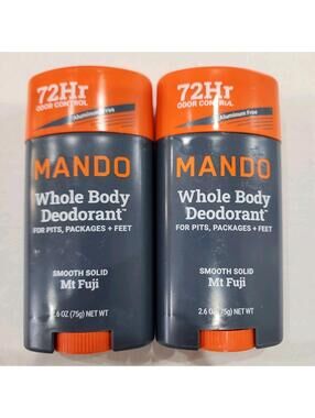 2 PACK - Mando Whole Body Deodorant Stick Mt. Fuji 2.6 oz Each